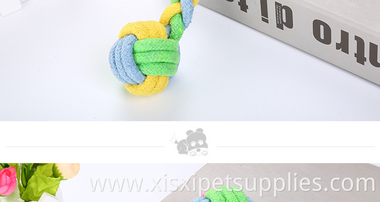 Braid Cotton Rope dumbbell Dog Toy Teeth Cleaning Chew Toys for Small and Medium Sized Dogs